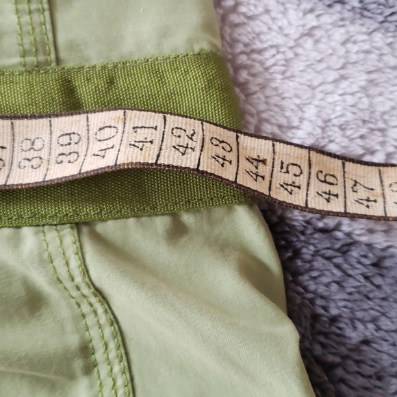 Sigrid Olsen wide leg pants in dark sage color - Picture 5 of 7